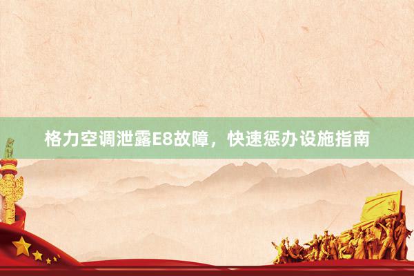 格力空调泄露E8故障，快速惩办设施指南